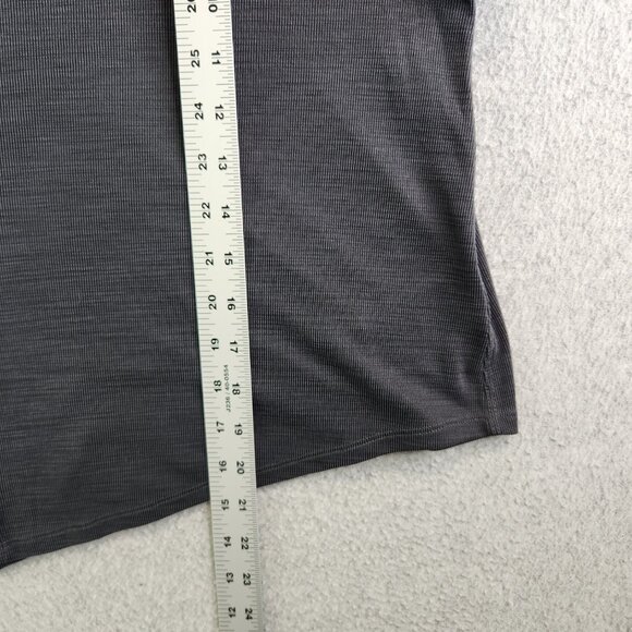 Athleta Top Womens SP Gray Relaxed Tee Asymmetrical Drapey Soft Travel Casual - Picture 11 of 13